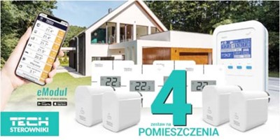 TECH WIFI ZESTAW PAKIET DO STEROWANIA GRZEJNIKAMI